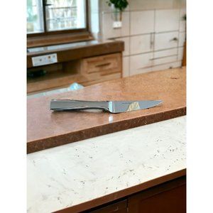 Bon Chef Stainless v Steak Knife Solid Handle Serrated Italy 9 3/4”